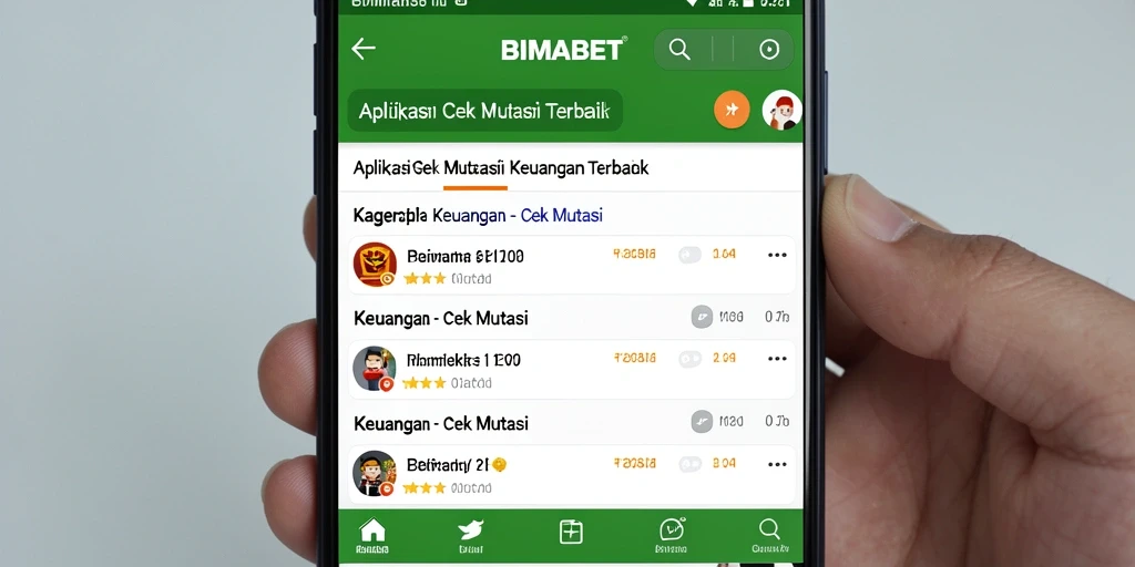 Antarmuka BIMABET yang intuitif untuk Cek Mutasi.