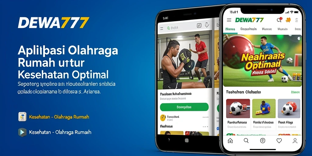 Antarmuka pengguna aplikasi DEWA777 untuk latihan di rumah.