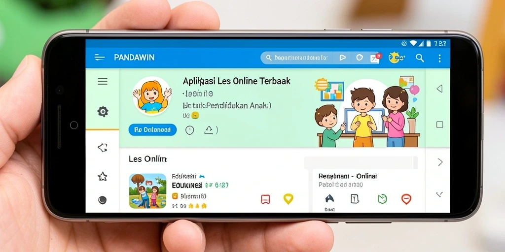 Antarmuka aplikasi PANDAWIN yang interaktif dan menarik.