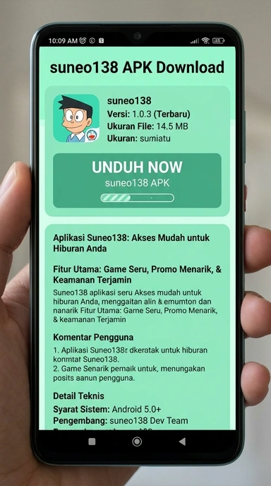 Tampilan halaman APK suneo138